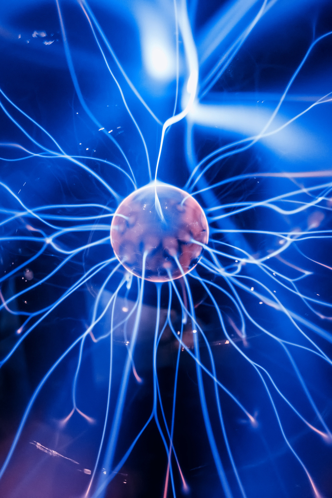 Close up of Plasma globe